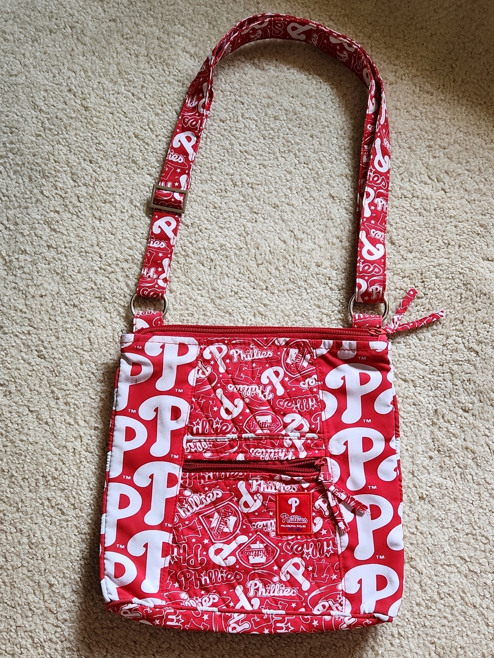 MLB Phillies Red Crossbody Bag